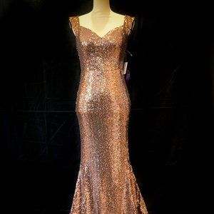 Windor Gold Sequin gown Size L